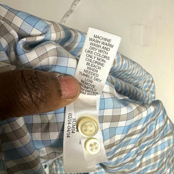 Banana Republic Men’s SLIM-FIT DRESS SHIRT Size Medium Tall Color Skyline Blue - Picture 7 of 12